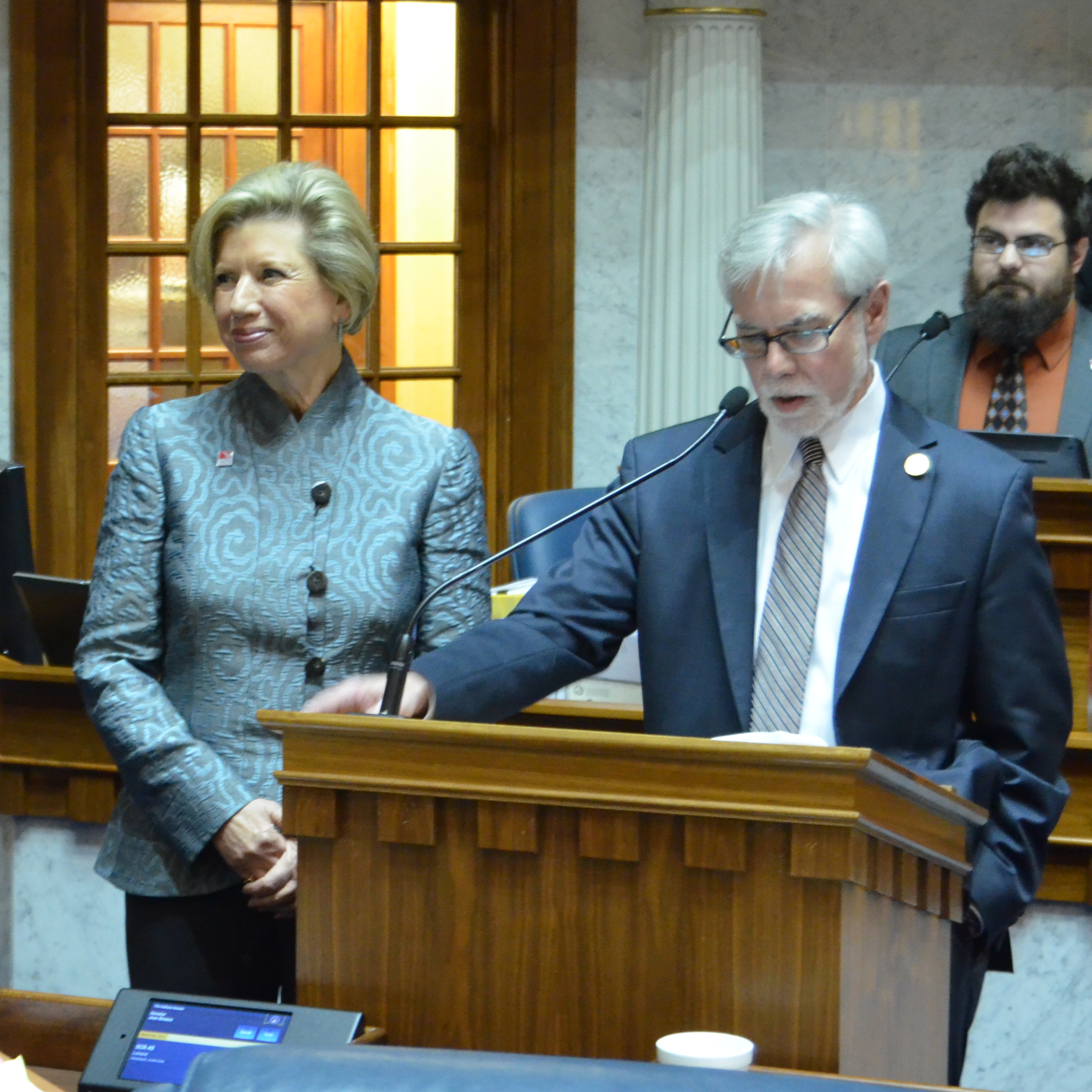 A resolution authored by Senate Democratic Leader Tim Lanane (D-Anderson) honoring Ball State University President Jo Ann Gora was approved by the Senate.