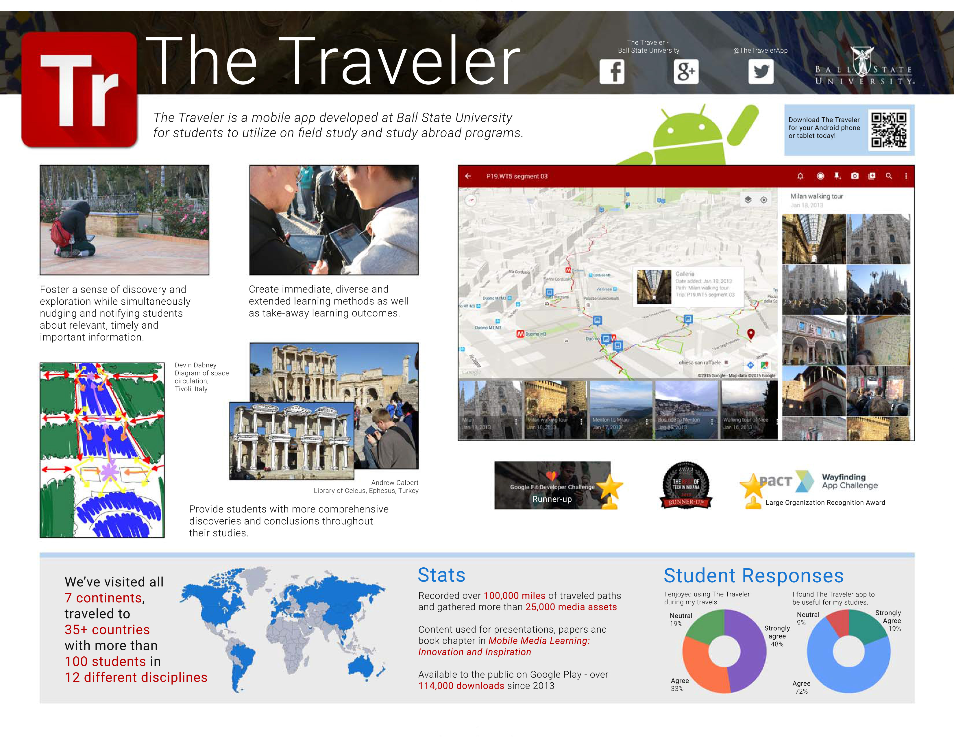 Two of Ball State’s mobile apps were recently honored for their innovative designs.