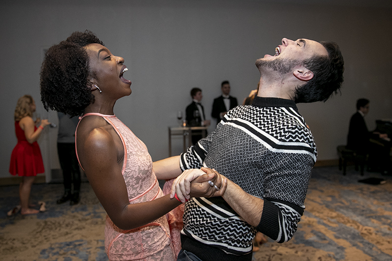 students at Indiana Society of Chicago awards dinner