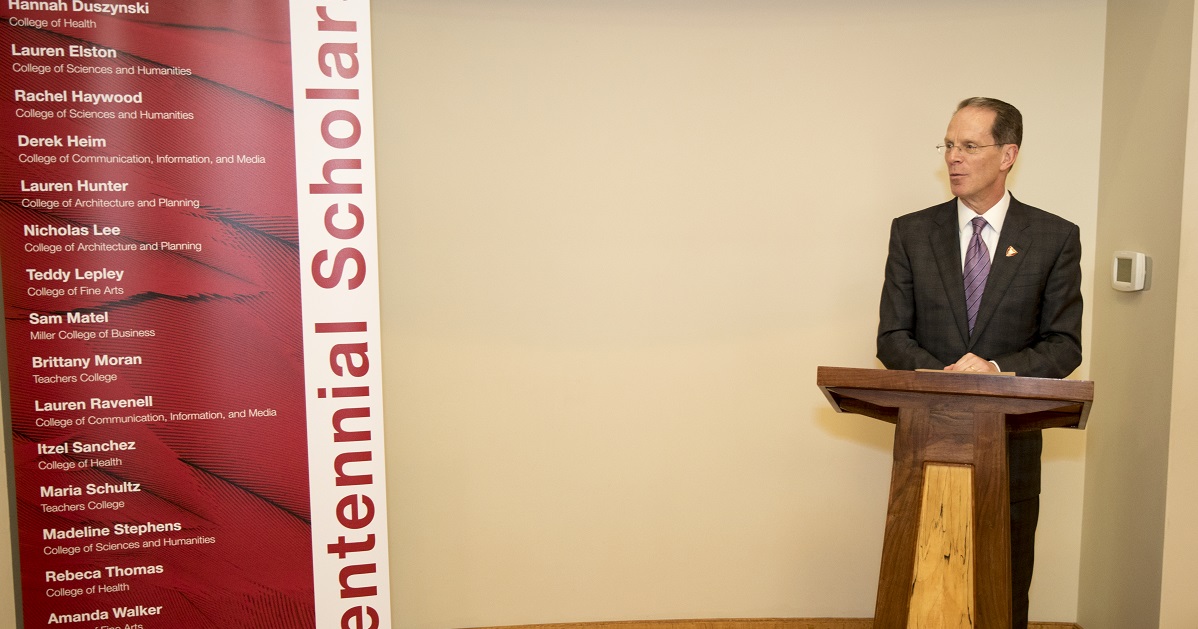 President Mearns at podium