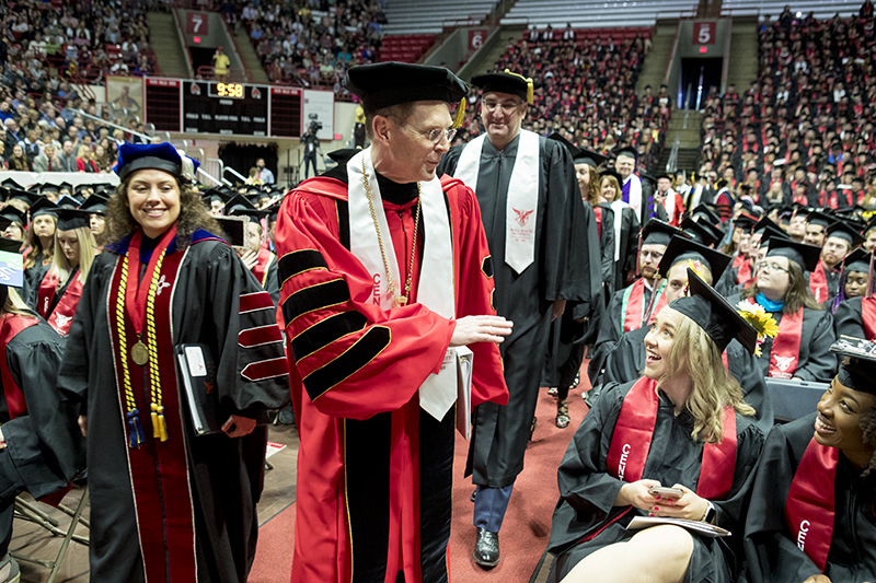 President Geoffrey S. Mearns at Spring Commencement 2019