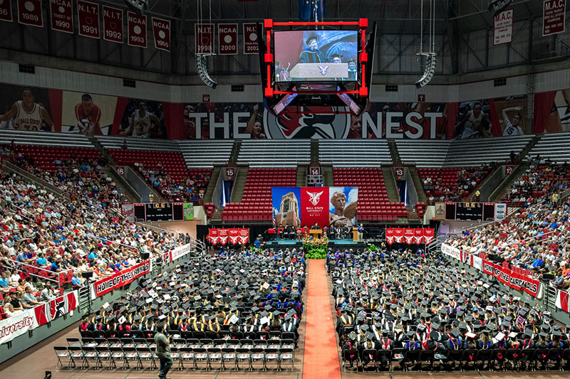 Graduates in Worthen Arena