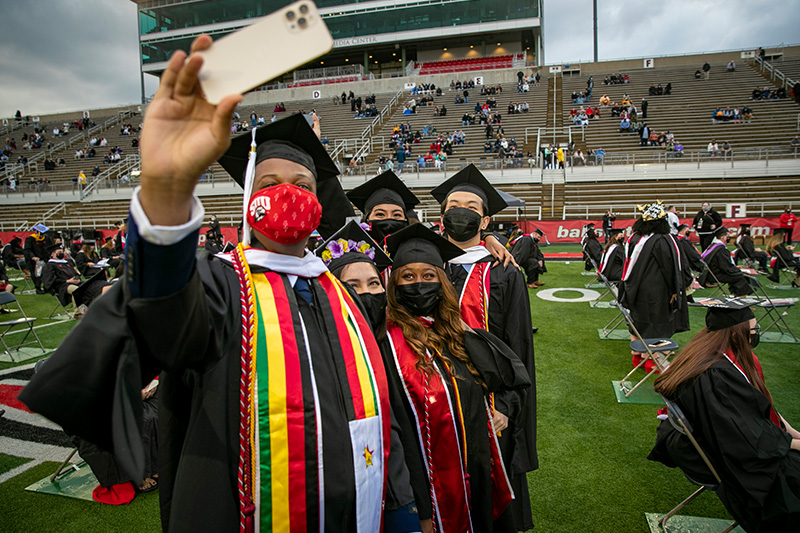 Students taking a selfie