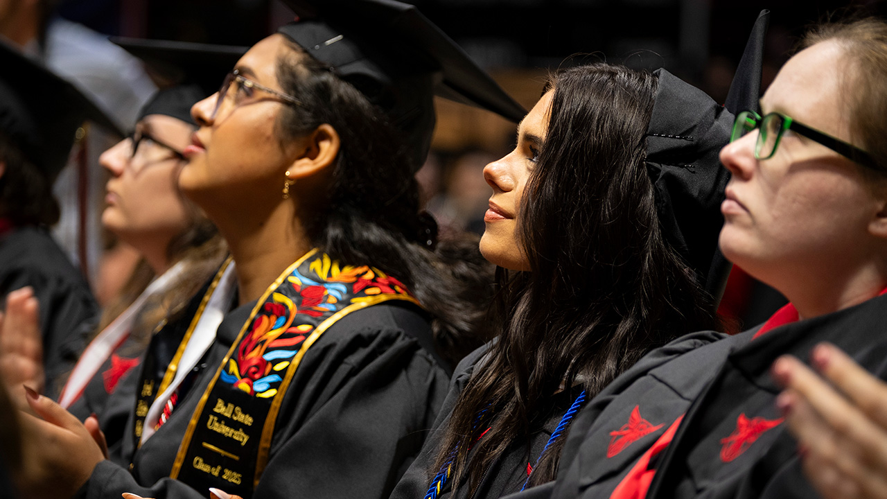 Students listening to speaker